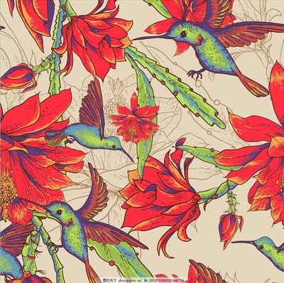 热带植物花卉手绘图案在矢量设计中的艺术魅力